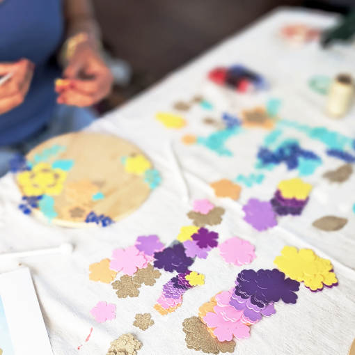 atelier grands curieux fleurs découpées papier, pense-bête, customisation