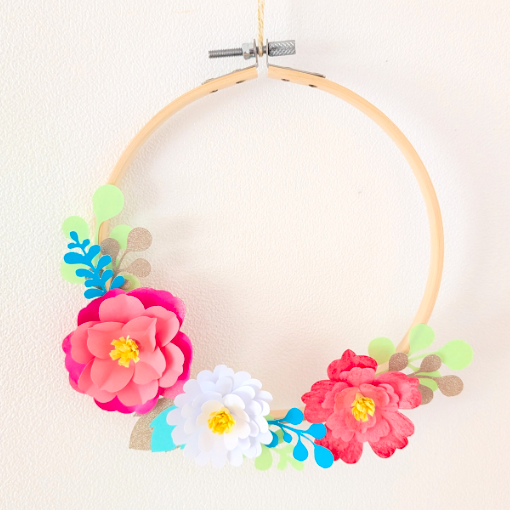 COURONNE FLEURS entier 510-510px couronne de fleurs en papier atelier enfants