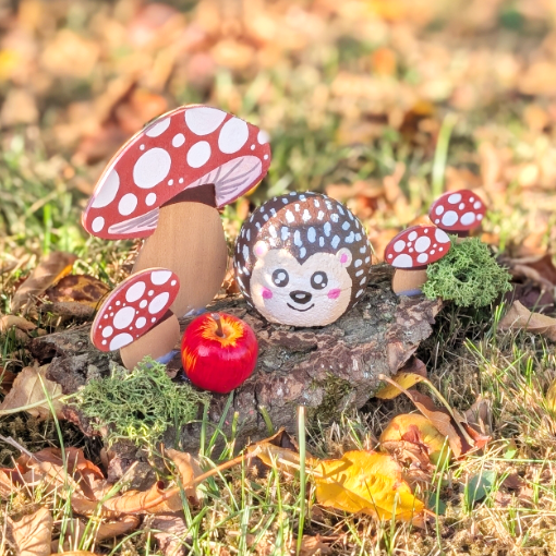 MINI MONDE AUTOMNALentier 510-510px mini monde automnal, DIY, hérissons et champignons. Décoration