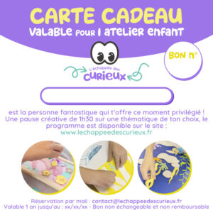 carte cadeau enfant 1h30