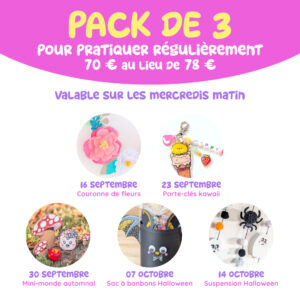 Ateliers enfants - Pack de 3 - les mercredis matin